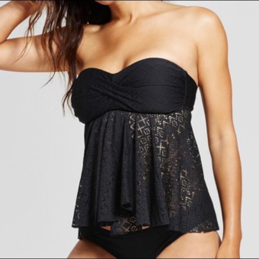 Merona Crochet Fly Away Tankini Top